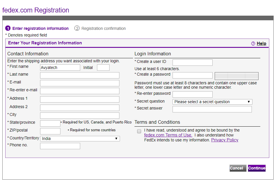 Print Label and Schedule Pickup Process for FedEx AvyaTech